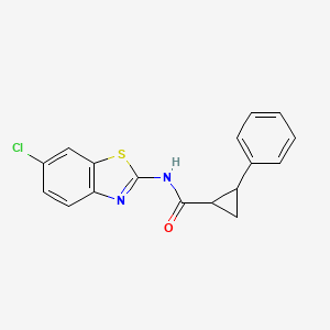 N-(6-chloro-1,3-benzothiazol-2-yl)-2-phenylcyclopropanecarboxamide