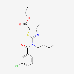 Ethyl 2-{butyl[(3-chlorophenyl)carbonyl]amino}-4-methyl-1,3-thiazole-5-carboxylate