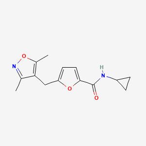 N-cyclopropyl-5-[(3,5-dimethyl-1,2-oxazol-4-yl)methyl]furan-2-carboxamide