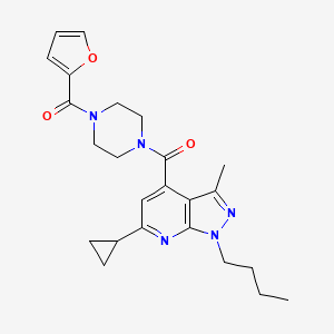 (1-butyl-6-cyclopropyl-3-methyl-1H-pyrazolo[3,4-b]pyridin-4-yl)[4-(furan-2-ylcarbonyl)piperazin-1-yl]methanone