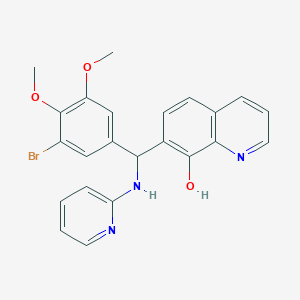 7-[(3-Bromo-4,5-dimethoxyphenyl)(pyridin-2-ylamino)methyl]quinolin-8-ol