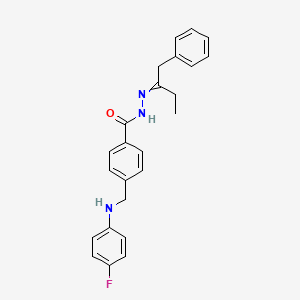 4-{[(4-fluorophenyl)amino]methyl}-N'-(1-phenylbutan-2-ylidene)benzohydrazide