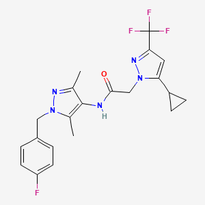 2-[5-cyclopropyl-3-(trifluoromethyl)-1H-pyrazol-1-yl]-N-[1-(4-fluorobenzyl)-3,5-dimethyl-1H-pyrazol-4-yl]acetamide