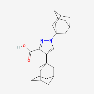 molecular formula C24H32N2O2 B10896272 1,4-DI(1-Adamantyl)-1H-pyrazole-3-carboxylic acid 