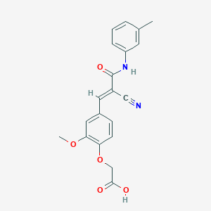 (4-{(1E)-2-cyano-3-[(3-methylphenyl)amino]-3-oxoprop-1-en-1-yl}-2-methoxyphenoxy)acetic acid