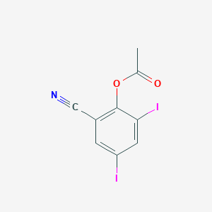 molecular formula C9H5I2NO2 B10896298 2-Cyano-4,6-diiodophenyl acetate 