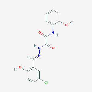 2-[(2E)-2-(5-chloro-2-hydroxybenzylidene)hydrazinyl]-N-(2-methoxyphenyl)-2-oxoacetamide