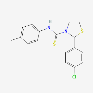 2-(4-chlorophenyl)-N-(4-methylphenyl)-1,3-thiazolidine-3-carbothioamide