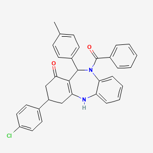 molecular formula C33H27ClN2O2 B10896328 C33H27ClN2O2 