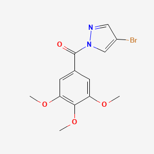 molecular formula C13H13BrN2O4 B10896339 (4-bromo-1H-pyrazol-1-yl)(3,4,5-trimethoxyphenyl)methanone 