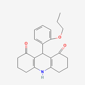 molecular formula C22H25NO3 B10896355 9-(2-propoxyphenyl)-3,4,6,7,9,10-hexahydroacridine-1,8(2H,5H)-dione 