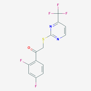 1-(2,4-Difluorophenyl)-2-{[4-(trifluoromethyl)pyrimidin-2-yl]sulfanyl}ethanone