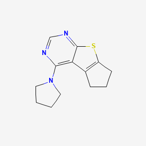 12-(Pyrrolidin-1-yl)-7-thia-9,11-diazatricyclo[6.4.0.0^{2,6}]dodeca-1(12),2(6),8,10-tetraene