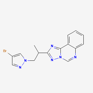 molecular formula C15H13BrN6 B10896384 2-[1-(4-bromo-1H-pyrazol-1-yl)propan-2-yl][1,2,4]triazolo[1,5-c]quinazoline 