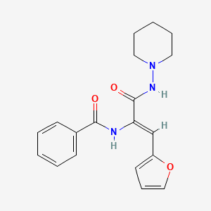 N-[(1Z)-1-(furan-2-yl)-3-oxo-3-(piperidin-1-ylamino)prop-1-en-2-yl]benzamide