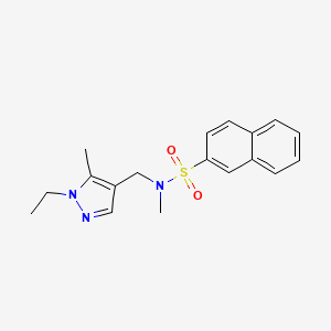 N-[(1-ethyl-5-methyl-1H-pyrazol-4-yl)methyl]-N-methylnaphthalene-2-sulfonamide