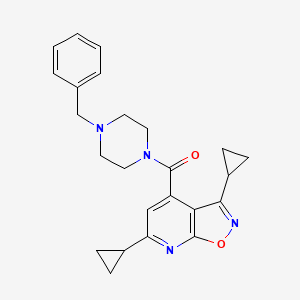 molecular formula C24H26N4O2 B10896402 (4-Benzylpiperazin-1-yl)(3,6-dicyclopropyl[1,2]oxazolo[5,4-b]pyridin-4-yl)methanone 