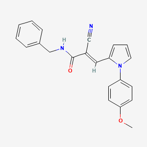 molecular formula C22H19N3O2 B10896409 (2E)-N-benzyl-2-cyano-3-[1-(4-methoxyphenyl)-1H-pyrrol-2-yl]prop-2-enamide 