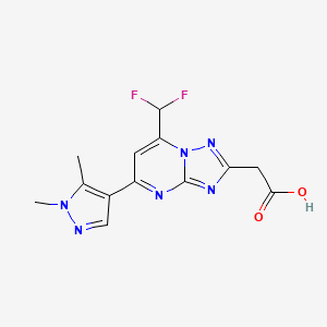 [7-(difluoromethyl)-5-(1,5-dimethyl-1H-pyrazol-4-yl)[1,2,4]triazolo[1,5-a]pyrimidin-2-yl]acetic acid