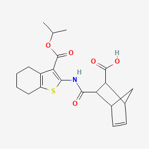 3-({3-[(Propan-2-yloxy)carbonyl]-4,5,6,7-tetrahydro-1-benzothiophen-2-yl}carbamoyl)bicyclo[2.2.1]hept-5-ene-2-carboxylic acid