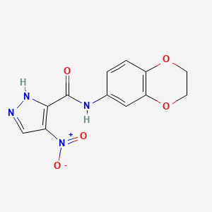 N-(2,3-dihydro-1,4-benzodioxin-6-yl)-4-nitro-1H-pyrazole-3-carboxamide