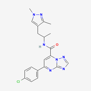 5-(4-chlorophenyl)-N-[1-(1,3-dimethyl-1H-pyrazol-4-yl)propan-2-yl][1,2,4]triazolo[1,5-a]pyrimidine-7-carboxamide