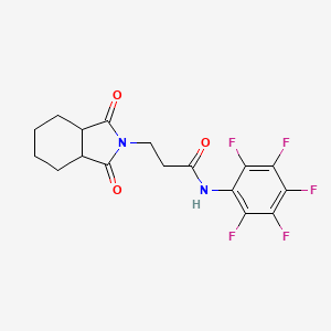 3-(1,3-dioxooctahydro-2H-isoindol-2-yl)-N-(pentafluorophenyl)propanamide