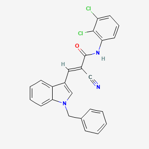 molecular formula C25H17Cl2N3O B10896462 (2E)-3-(1-benzyl-1H-indol-3-yl)-2-cyano-N-(2,3-dichlorophenyl)prop-2-enamide 