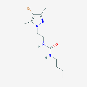 molecular formula C12H21BrN4O B10896466 1-[2-(4-bromo-3,5-dimethyl-1H-pyrazol-1-yl)ethyl]-3-butylurea 