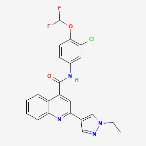 N-[3-chloro-4-(difluoromethoxy)phenyl]-2-(1-ethyl-1H-pyrazol-4-yl)quinoline-4-carboxamide