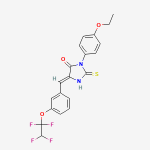 (5Z)-3-(4-ethoxyphenyl)-2-sulfanyl-5-[3-(1,1,2,2-tetrafluoroethoxy)benzylidene]-3,5-dihydro-4H-imidazol-4-one