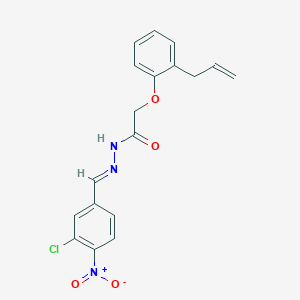 N'-[(E)-(3-chloro-4-nitrophenyl)methylidene]-2-[2-(prop-2-en-1-yl)phenoxy]acetohydrazide