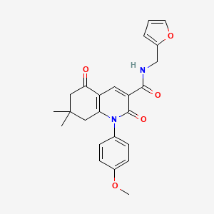 N-(furan-2-ylmethyl)-1-(4-methoxyphenyl)-7,7-dimethyl-2,5-dioxo-1,2,5,6,7,8-hexahydroquinoline-3-carboxamide