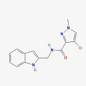 4-bromo-N-(1H-indol-2-ylmethyl)-1-methyl-1H-pyrazole-3-carboxamide