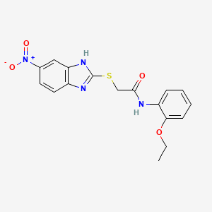 N-(2-ethoxyphenyl)-2-[(5-nitro-1H-benzimidazol-2-yl)sulfanyl]acetamide