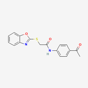 N-(4-acetylphenyl)-2-(1,3-benzoxazol-2-ylsulfanyl)acetamide