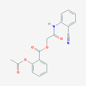 molecular formula C18H14N2O5 B10896590 2-[(2-Cyanophenyl)amino]-2-oxoethyl 2-(acetyloxy)benzoate 