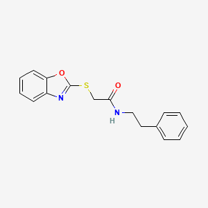 2-(1,3-benzoxazol-2-ylsulfanyl)-N-(2-phenylethyl)acetamide