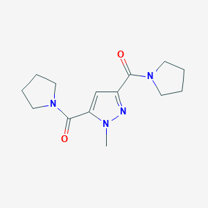 molecular formula C14H20N4O2 B10896640 (1-methyl-1H-pyrazole-3,5-diyl)bis(pyrrolidin-1-ylmethanone) 