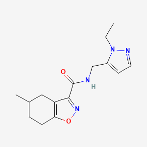 N-[(1-ethyl-1H-pyrazol-5-yl)methyl]-5-methyl-4,5,6,7-tetrahydro-1,2-benzoxazole-3-carboxamide