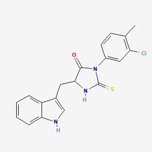 molecular formula C19H16ClN3OS B10896665 3-(3-chloro-4-methylphenyl)-5-(1H-indol-3-ylmethyl)-2-thioxoimidazolidin-4-one 