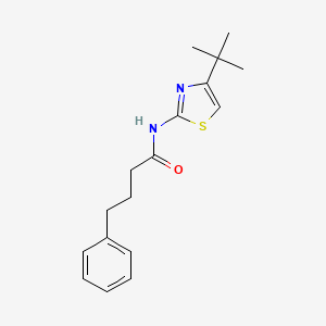 molecular formula C17H22N2OS B10896720 N-(4-tert-butyl-1,3-thiazol-2-yl)-4-phenylbutanamide 