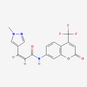 (Z)-3-(1-Methyl-1H-pyrazol-4-YL)-N~1~-[2-oxo-4-(trifluoromethyl)-2H-chromen-7-YL]-2-propenamide