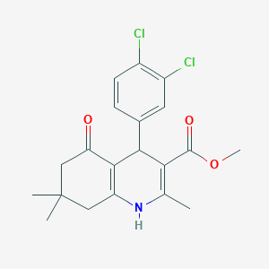 molecular formula C20H21Cl2NO3 B10896801 Methyl 4-(3,4-dichlorophenyl)-2,7,7-trimethyl-5-oxo-1,4,5,6,7,8-hexahydroquinoline-3-carboxylate 