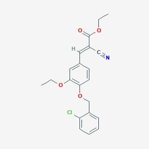 ethyl (2E)-3-{4-[(2-chlorobenzyl)oxy]-3-ethoxyphenyl}-2-cyanoprop-2-enoate