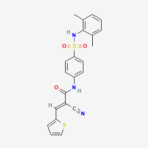 (2E)-2-cyano-N-{4-[(2,6-dimethylphenyl)sulfamoyl]phenyl}-3-(thiophen-2-yl)prop-2-enamide