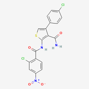 2-{[(2-Chloro-4-nitrophenyl)carbonyl]amino}-4-(4-chlorophenyl)thiophene-3-carboxamide