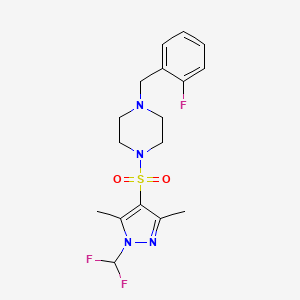 1-{[1-(difluoromethyl)-3,5-dimethyl-1H-pyrazol-4-yl]sulfonyl}-4-(2-fluorobenzyl)piperazine