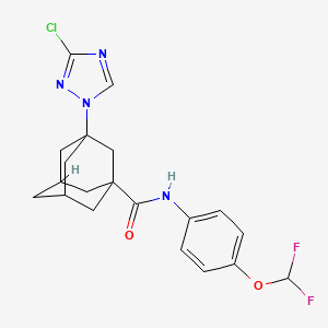 3-(3-Chloro-1H-1,2,4-triazol-1-YL)-N~1~-[4-(difluoromethoxy)phenyl]-1-adamantanecarboxamide