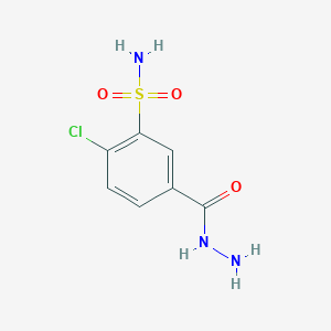 B108969 2-Chloro-5-(hydrazinecarbonyl)benzenesulfonamide CAS No. 5378-62-1